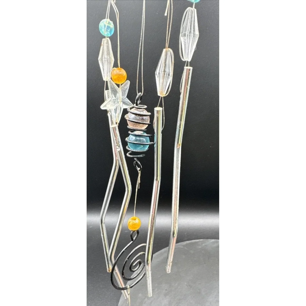 Painted Glass Fish Wind Chime | Marbles, Metal, Plastic | 23